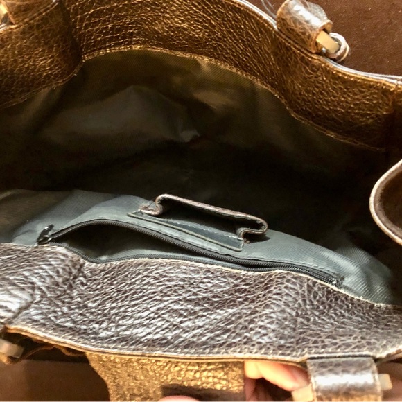 Suarez New York Suede and Leather Satchel - Picture 11 of 12